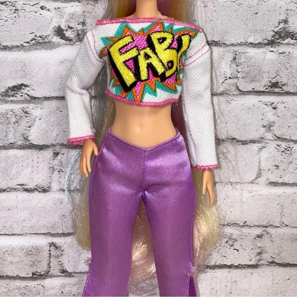 Barbie Totally Hair Fashion Doll HCM88 Long Hair Blonde Blue Purple Restyled